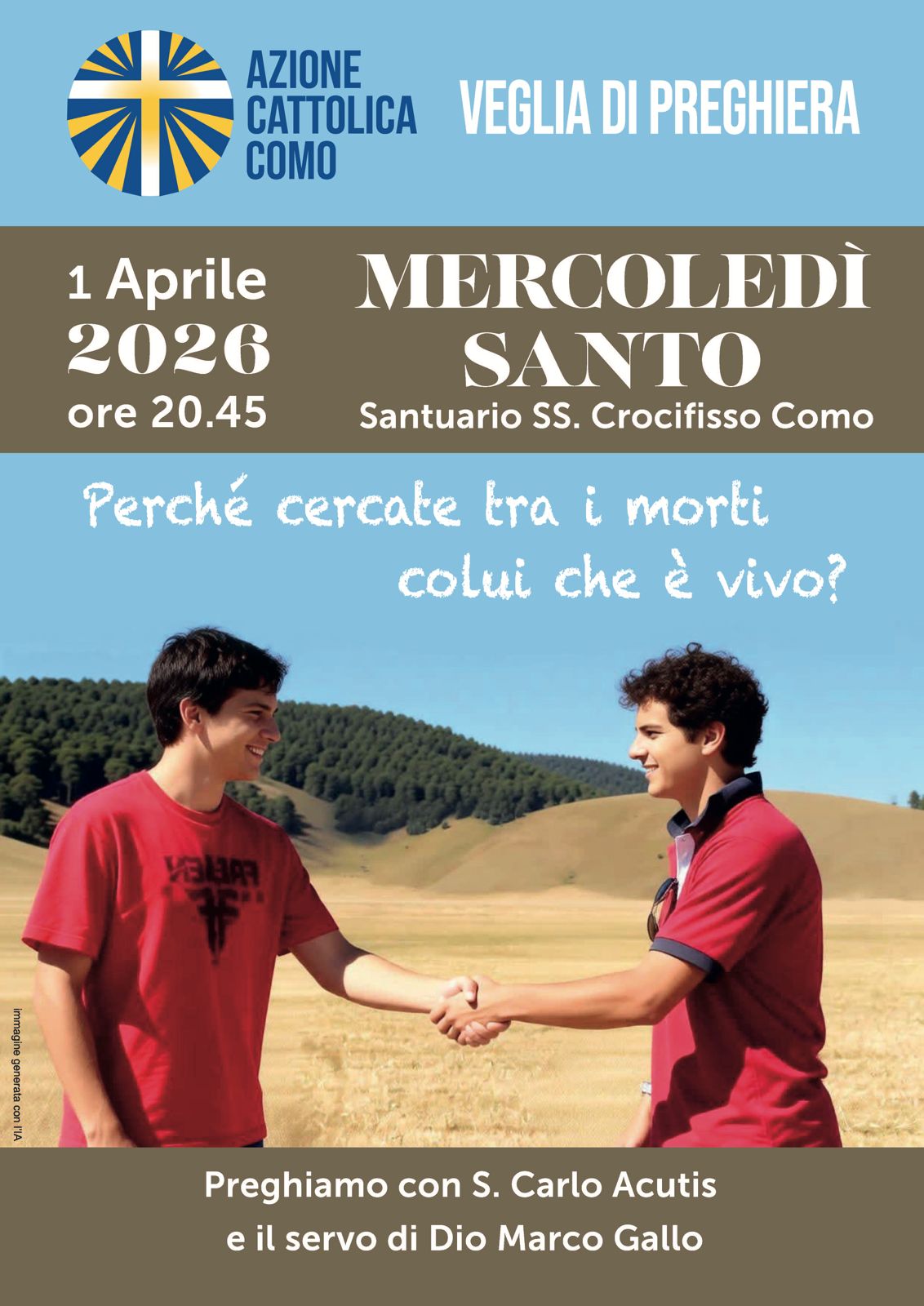 1 aprile 2026 - Veglia di Preghiera - mercoledì Santo - Como - SS. Crocifisso
