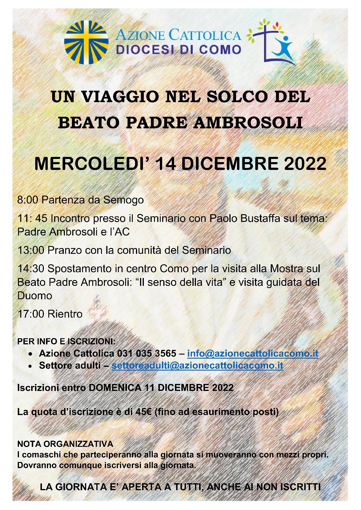 AC - Adulti - UN VIAGGIO NEL SOLCO DEL  BEATO PADRE AMBROSOLI