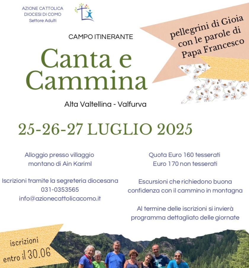 AC - campo itinerante 25-27 luglio 2025 - Alta Valtellina - Valfurva