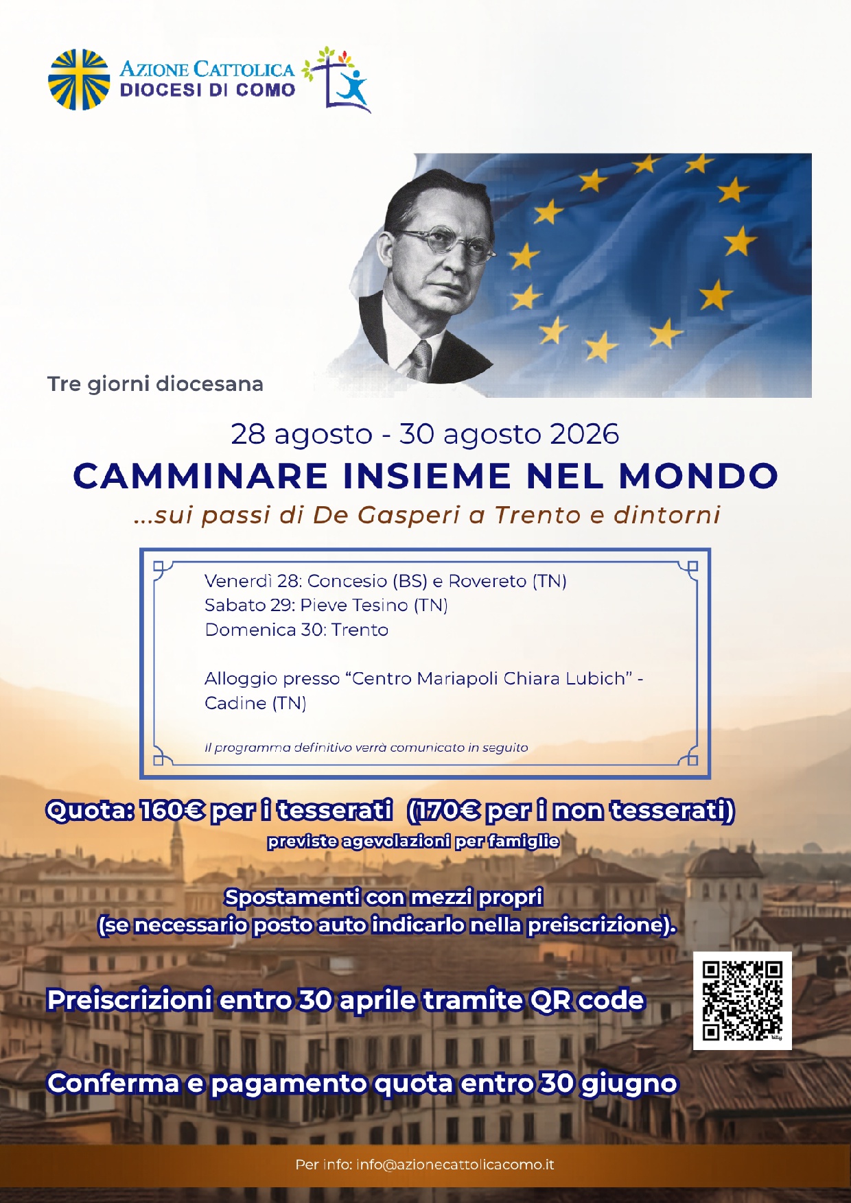 AC - campo unitario - 28-30 agosto 2026 - Trento - Camminare insieme al mondo