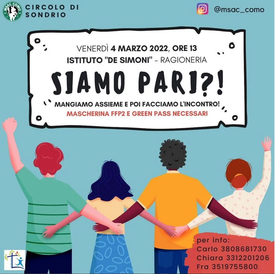 MSAC - incontro a Sondrio 4 marzo 2022 - Siamo Pari !?!