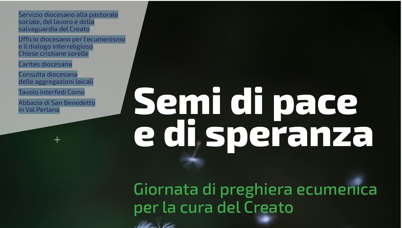 Semi di pace e di speranza - Giornata di preghiera ecumenica per la cura del Creato