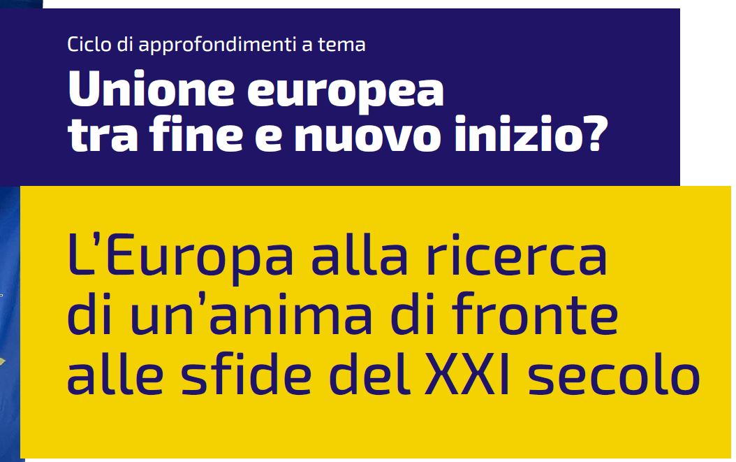 Unione europea tra fine e nuovo inizio?  Mercoledì 29 ottobre 2025, ore 20.45 - Aula studio “Edith Stein”presso Basilica di Sant’Abbondio
